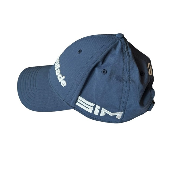 TaylorMade Golf Tour SIM TP5 Hat - Navy Blue- Adjustable - Hook & Loop Golf Hat - Picture 2 of 8